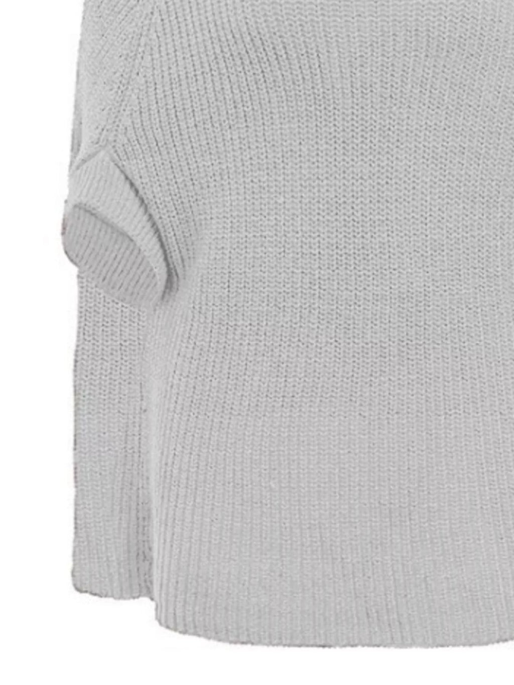 Turtleneck Knitted Cape Sweater (15)