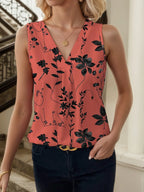 Printed V-neck Tank (21)