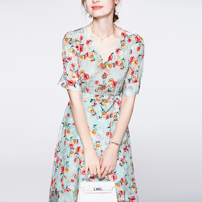 Waist Closed Senior Sense Mulberry Silk Dress photo 2