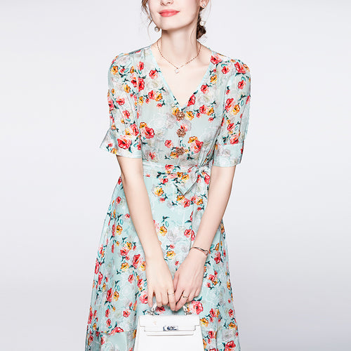Waist Closed Senior Sense Mulberry Silk Dress photo 2
