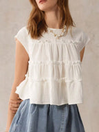 Tiered Cap Sleeve Blouse (4)