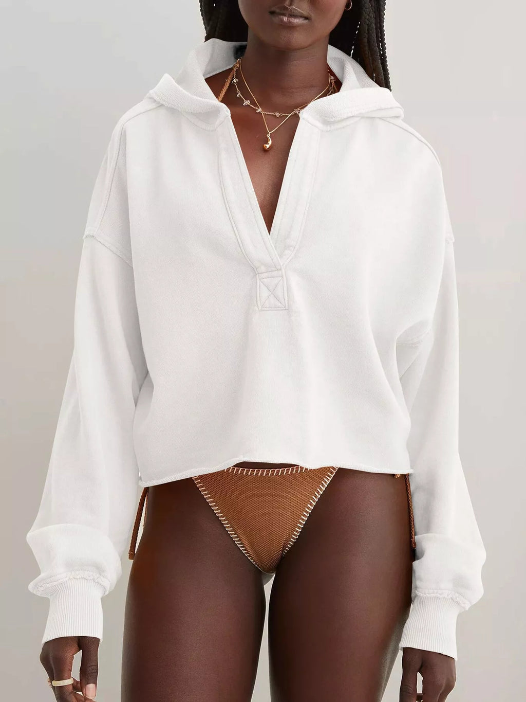 Exposed Seam Dropped Shoulder Hoodie (27)