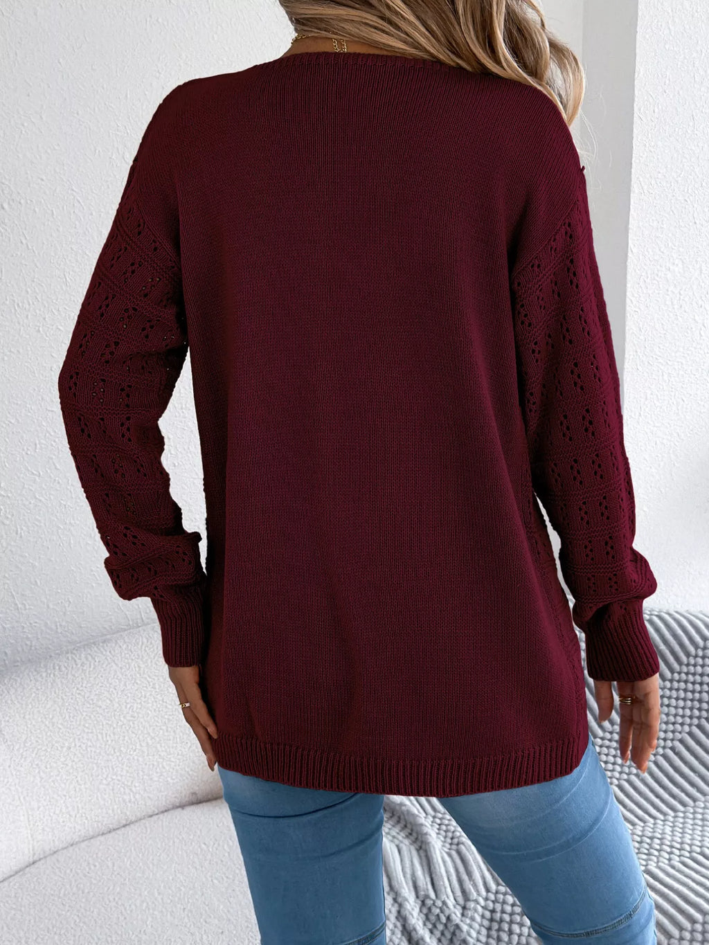 Open-front Crochet Knit Cardigan (14)
