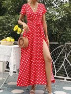 Polka Dot Wrap Maxi Dress (14)