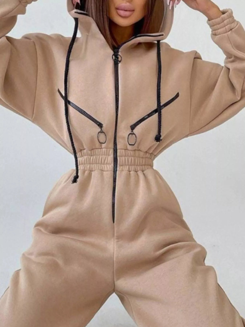 Hooded Zip-up Long Sleeve Jumpsuit (20)