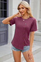 Round Neck Short Sleeve T-shirt (23)