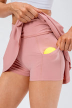 High Waist Pleated Active Skirt (4)