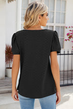 Eyelet Puff Sleeve T-shirt (20)