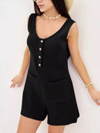 Casual Button-down Sleeveless Romper (15)