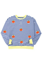 Pumpkin Striped Long Sleeve Sweatshirt (3)