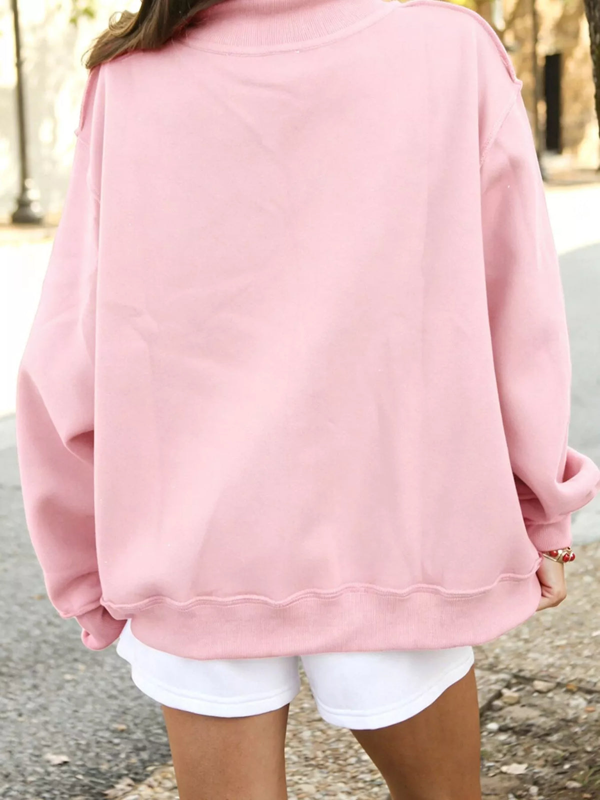 Mock Neck Dropped Shoulder Sweatshirt (17)