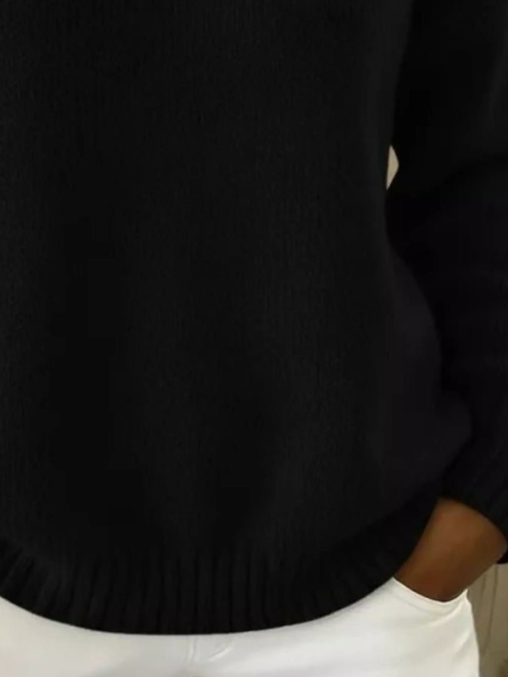Full Size Button Detail Dropped Shoulder Sweater Plus (24)