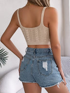 Cable-knit Short Cami (8)