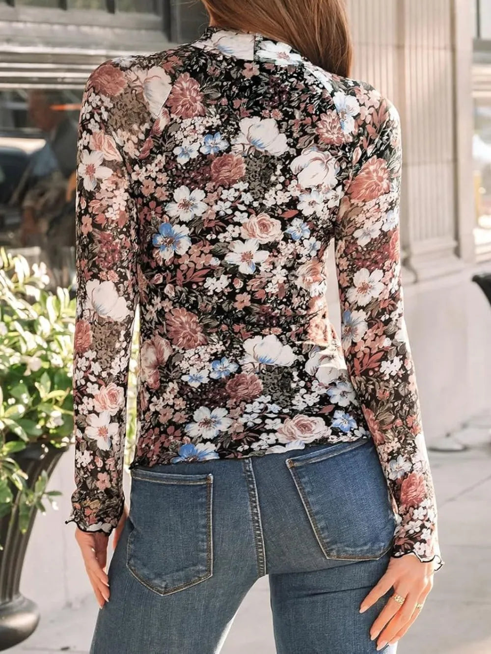Mock Neck Long Sleeve Top (4)