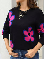 Floral Crew Neck Sweater (8)