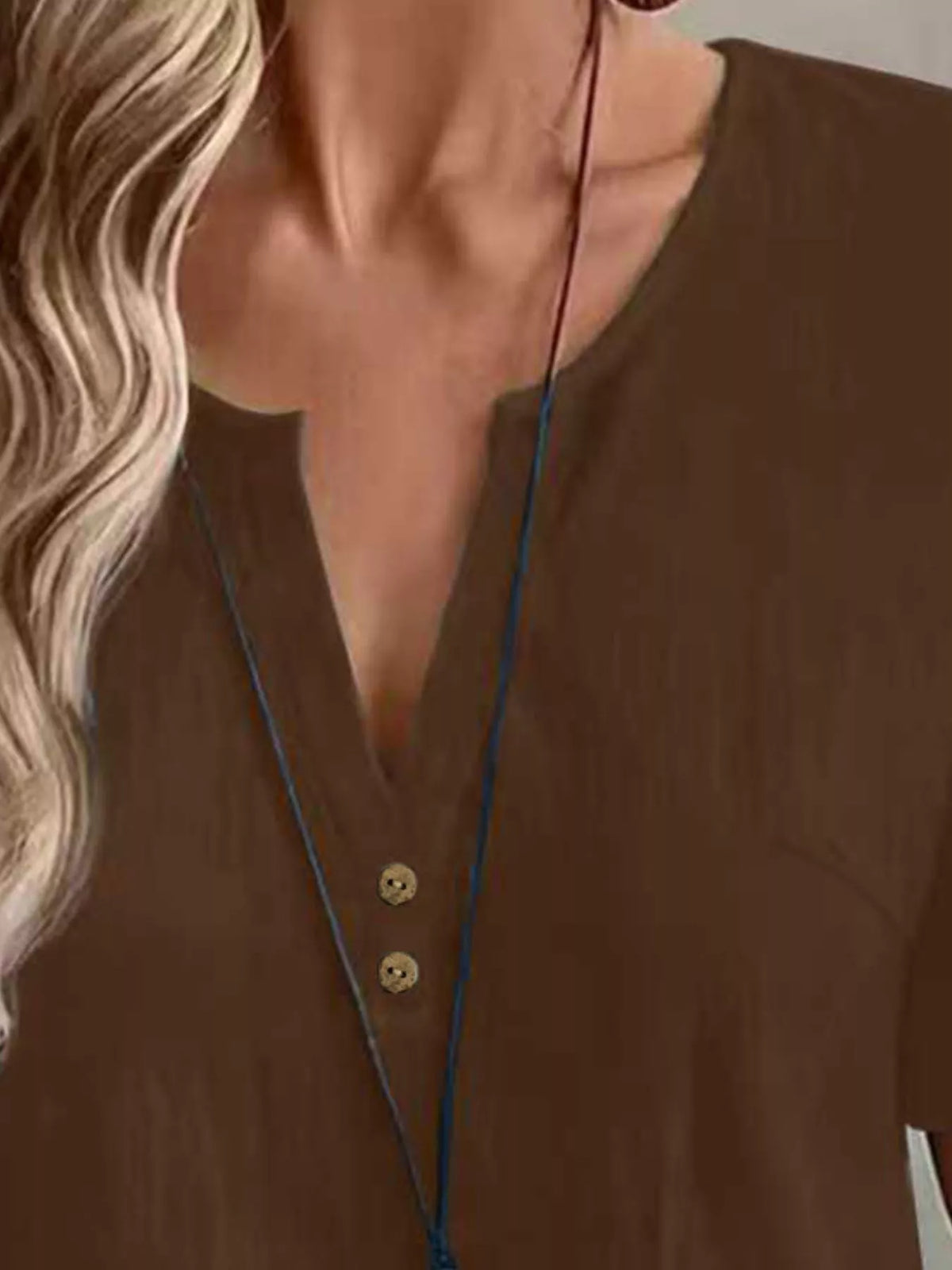 Notched Short Sleeve Blouse (17)