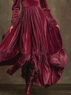 Ruffled Hem Long Sleeve Dress (12)