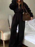 Zip Front Long Sleeve Jumpsuit (14)