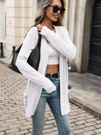 Ruched Pocket Open Front Cardigan (22)