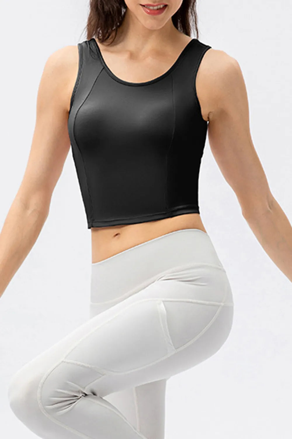 Round Neck Wide Strap Active Tank (3)
