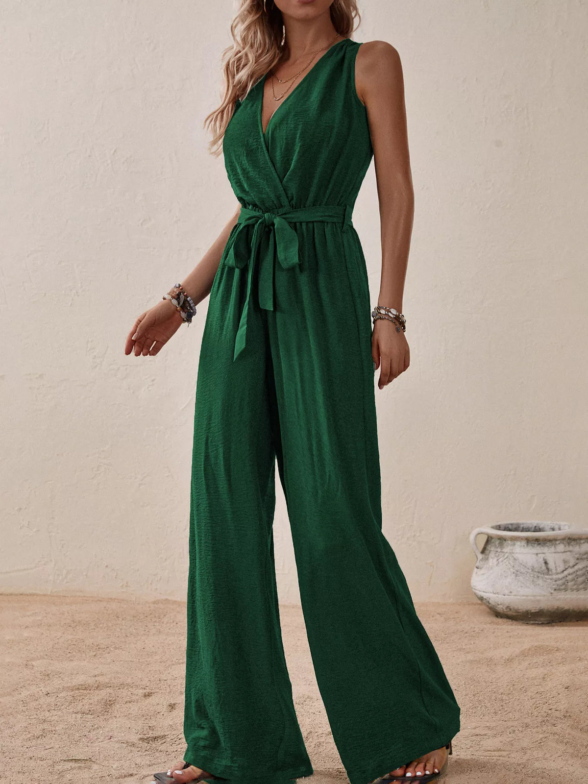 Sleeveless Tie Waist Wide Leg Jumpsuit (8)