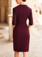Surplice Long Sleeve Dress (9)