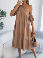 Single Shoulder Tiered Dress (10)