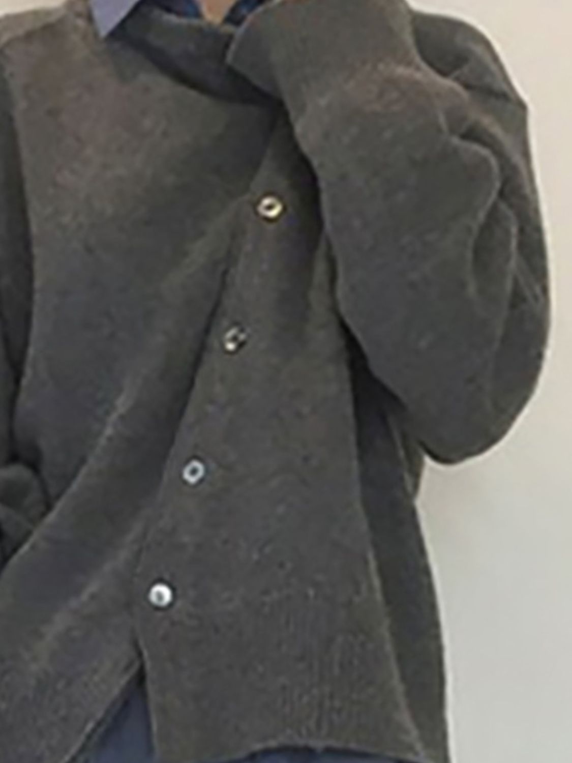 Dropped Shoulder Buttoned Cardigan (14)