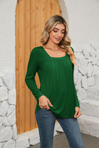 Square Neck Long Sleeve T-shirt (16)