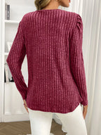 Round Neck Puff Sleeve T-shirt (7)