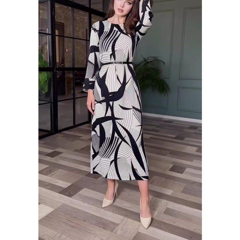 Printed Belt Maxi Dress photo 4