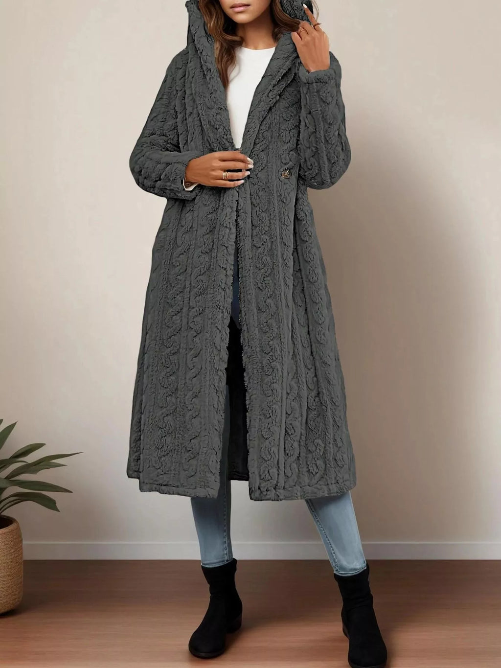 Cozy Hooded Button Up Longline Outerwear (13)