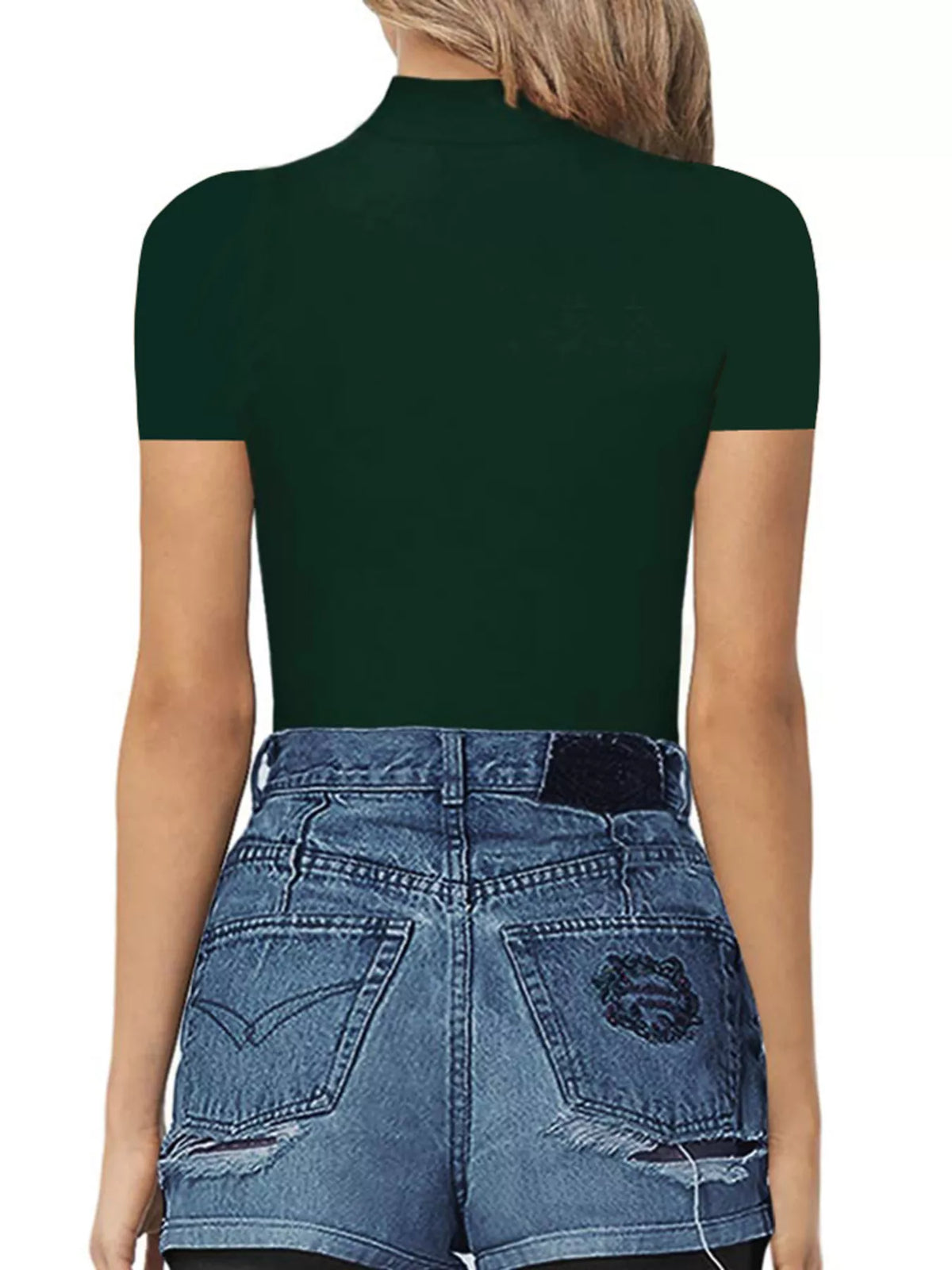 Mock Neck Short Sleeve Bodysuit (19)