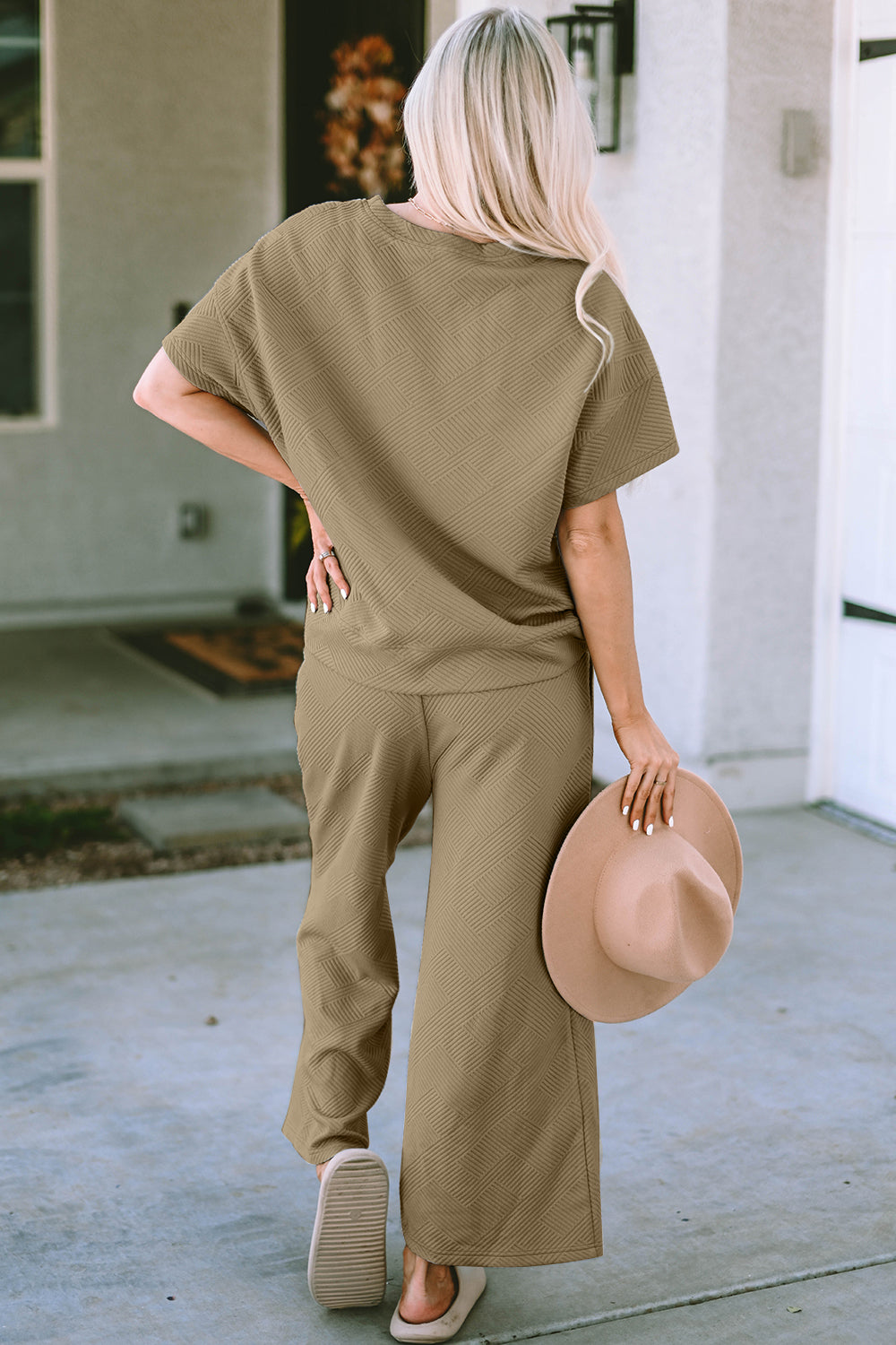 Short Sleeve Top Pants Set (15)