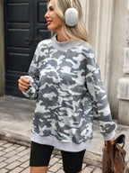 Camouflage Print Mock Neck Sweatshirt (15)