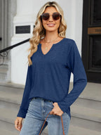 Notched Long Sleeve T-shirt (17)