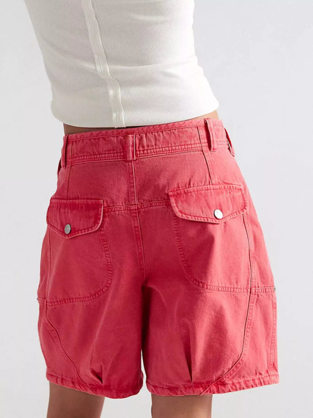 High-waisted Denim Shorts (6)