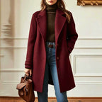 2026 Autumn Winter Retro Casual Mid-length Lapel Coat Woolen photo 6