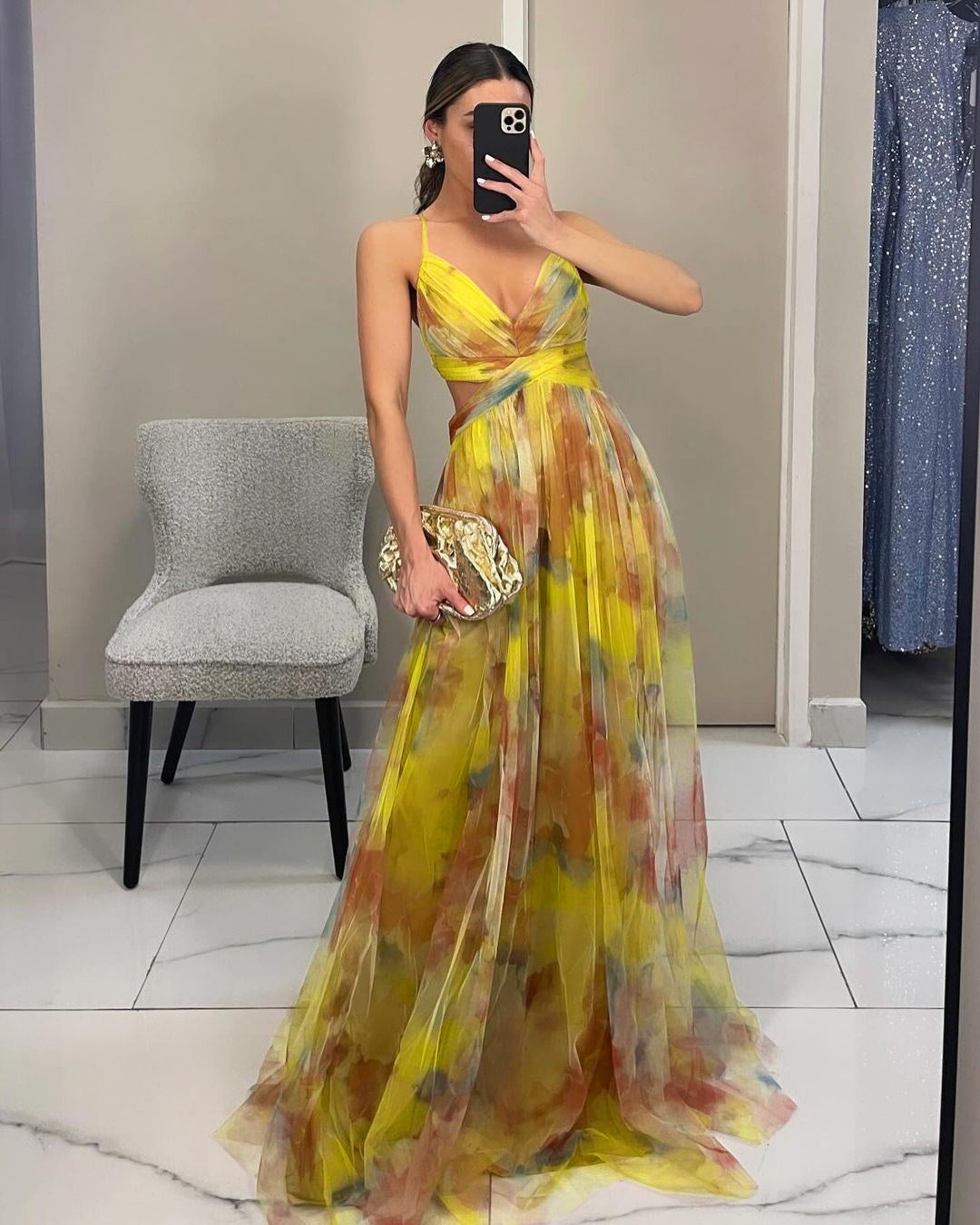 Mesh Print Slip Dress variant CJLY209128621UF|CJLY209128622VE|CJLY209128623WD|CJLY209128624XC|CJLY209128625YB