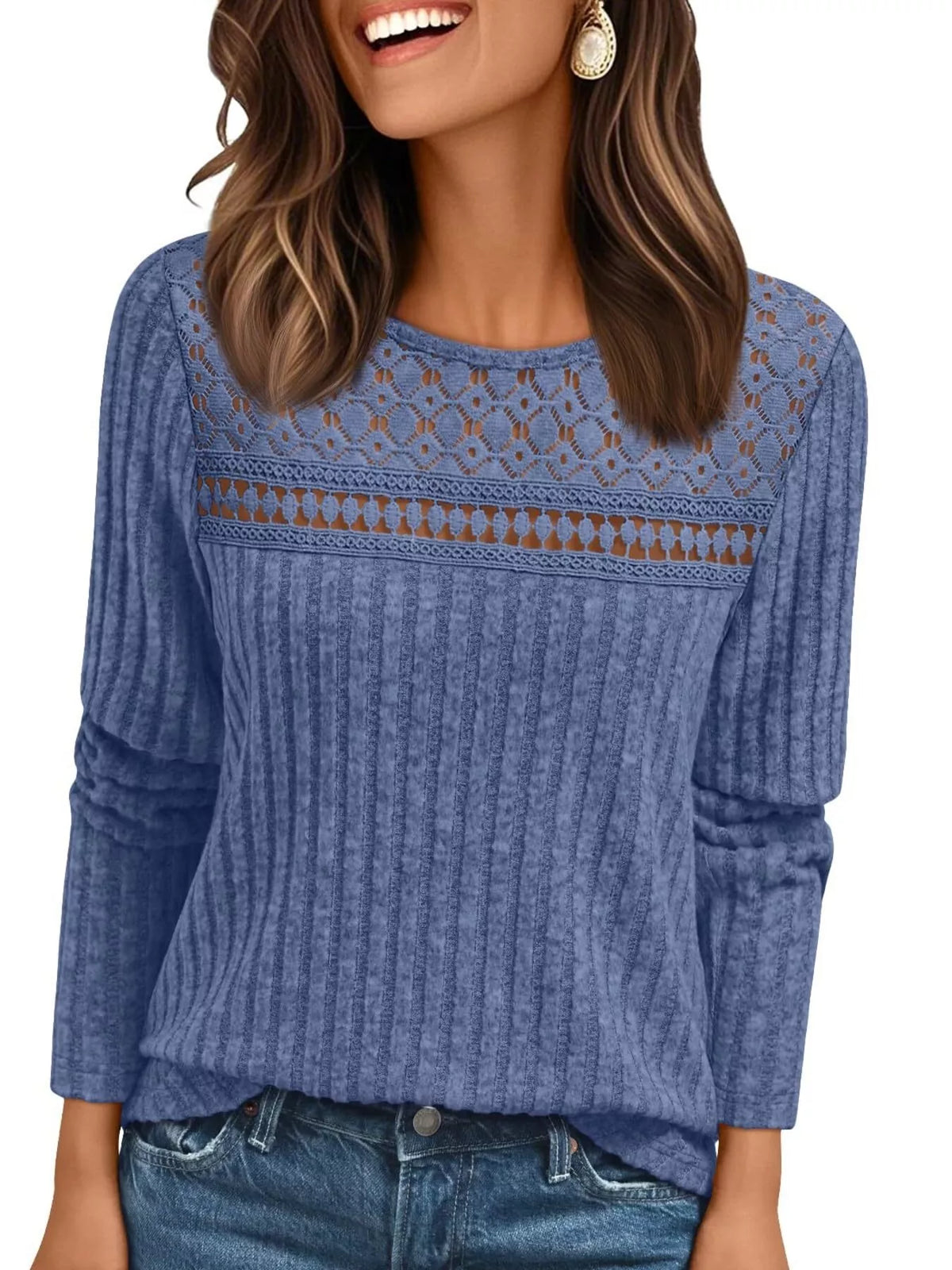 Ribbed Long Sleeve T-shirt (15)