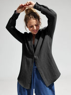 Textured Collared Neck Long Sleeve Shirt (36)