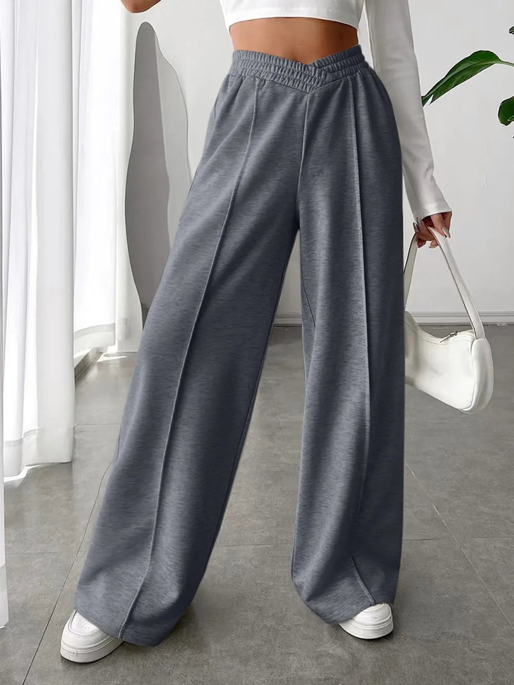 Elastic Waist Wide Leg Pants (9)