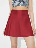 Ruched Mini Skirt Zipper