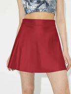 Ruched Mini Skirt Zipper