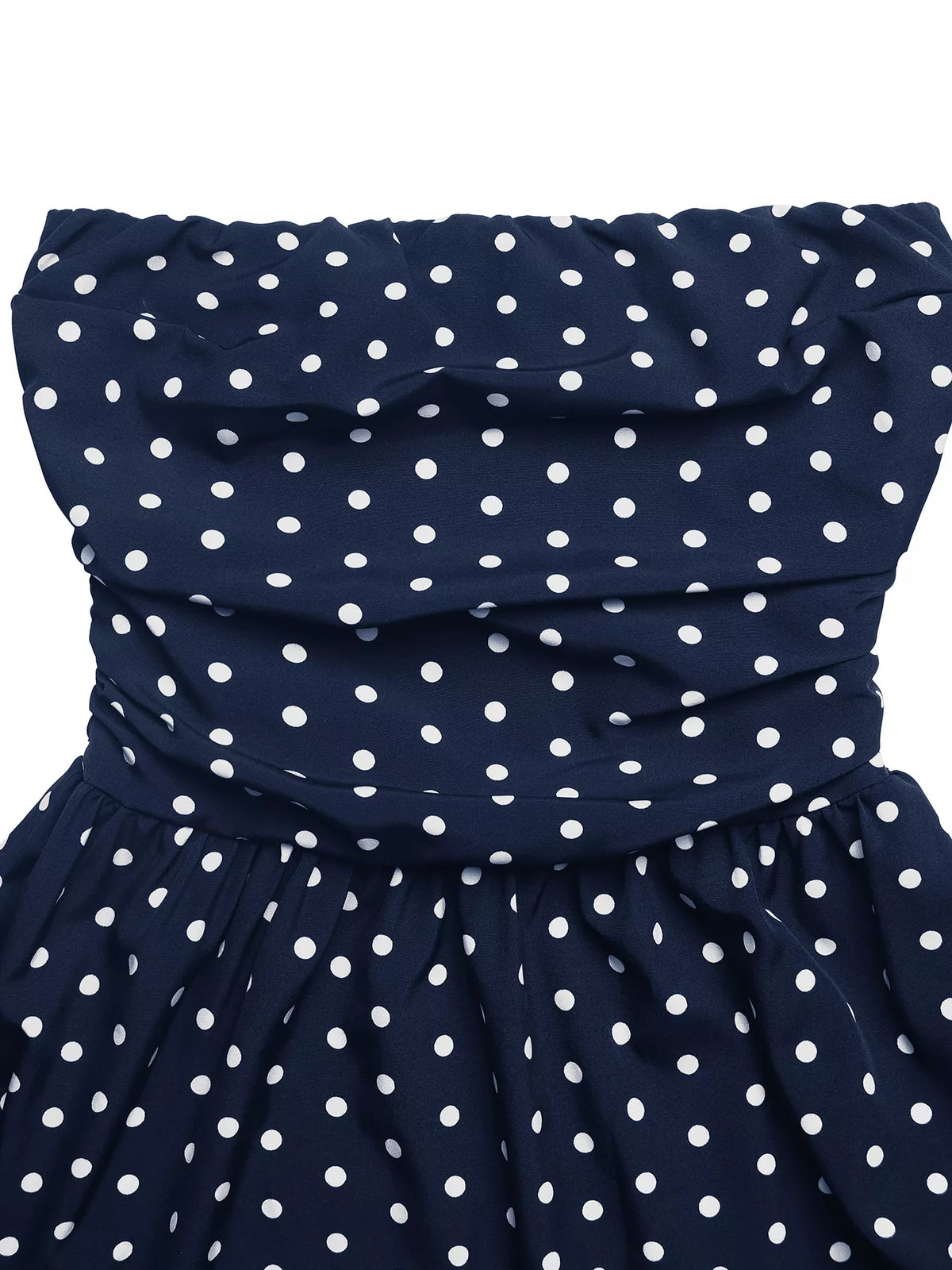 Polka Dot Tube A-line Dress (8)