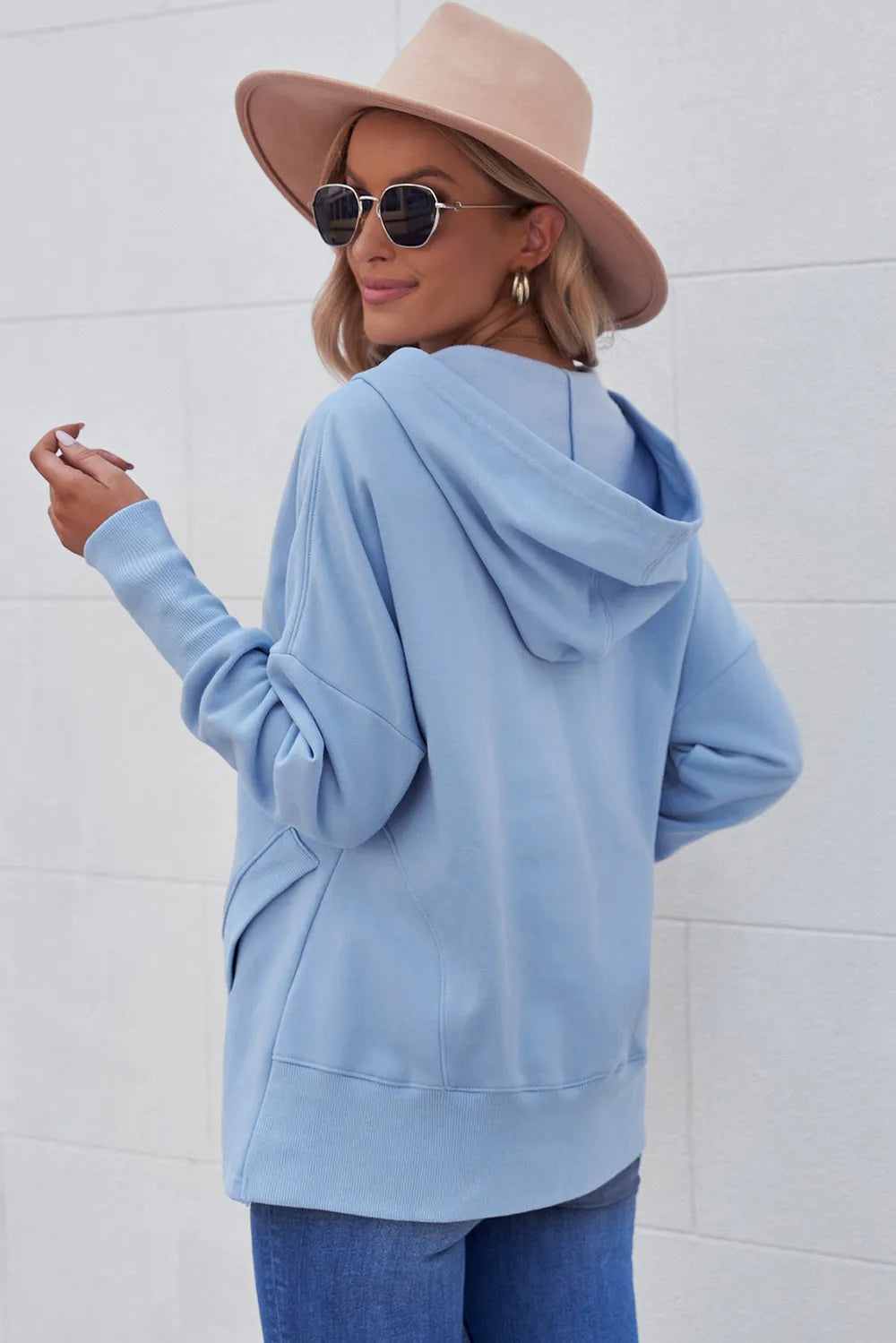 Quarter-snap Dropped Shoulder Hoodie (18)