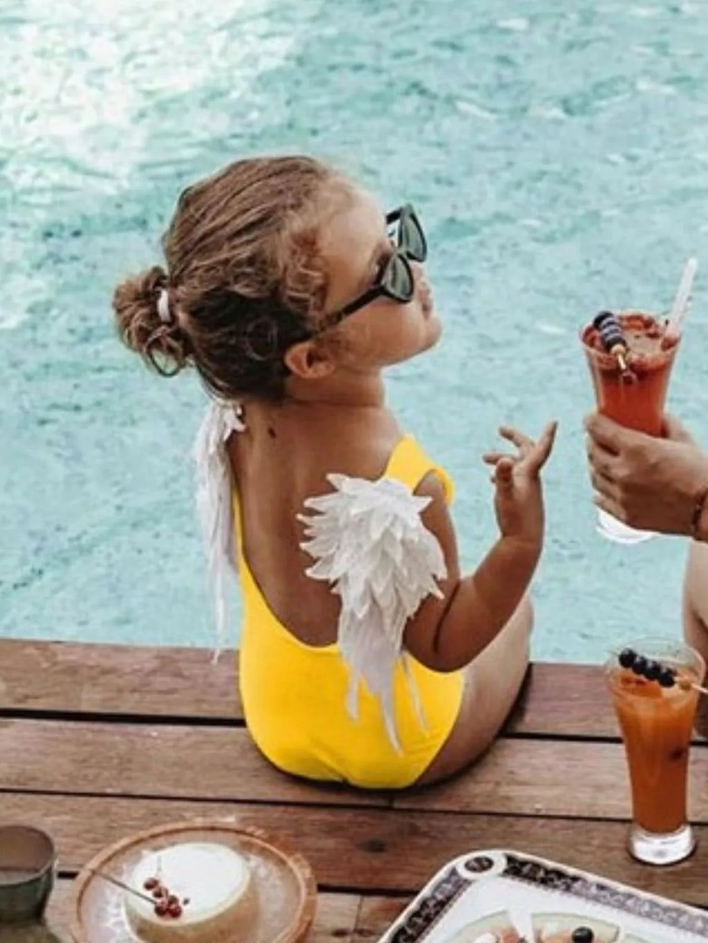 Backless Wide Strap Parent-child Swimwear (2)