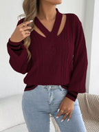 Cutout Cable Knit Sweater (22)