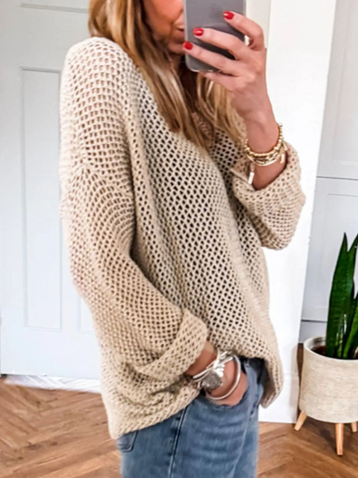 Lightweight Openwork Knit Cover Up (10)