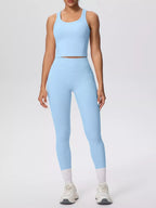 Scoop Neck Tank High-waisted Leggings Active Set (9)
